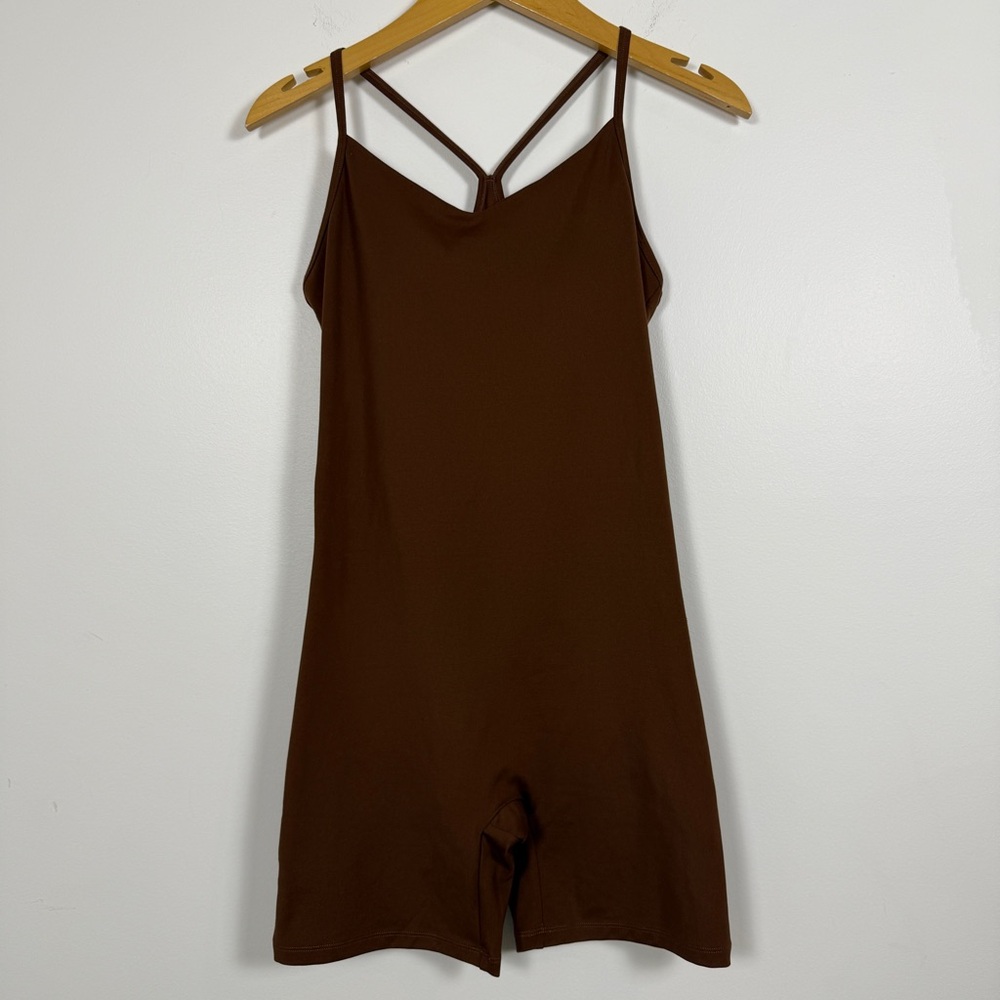 🤎 Girlfriend Collective Barre Unitard – Earth Size M Like New Recycled Material - Picture 2 of 7